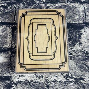 Momenta Modern Nesting Frames 3 Pcs Wood rubber ink stamps. Art Deco 19369